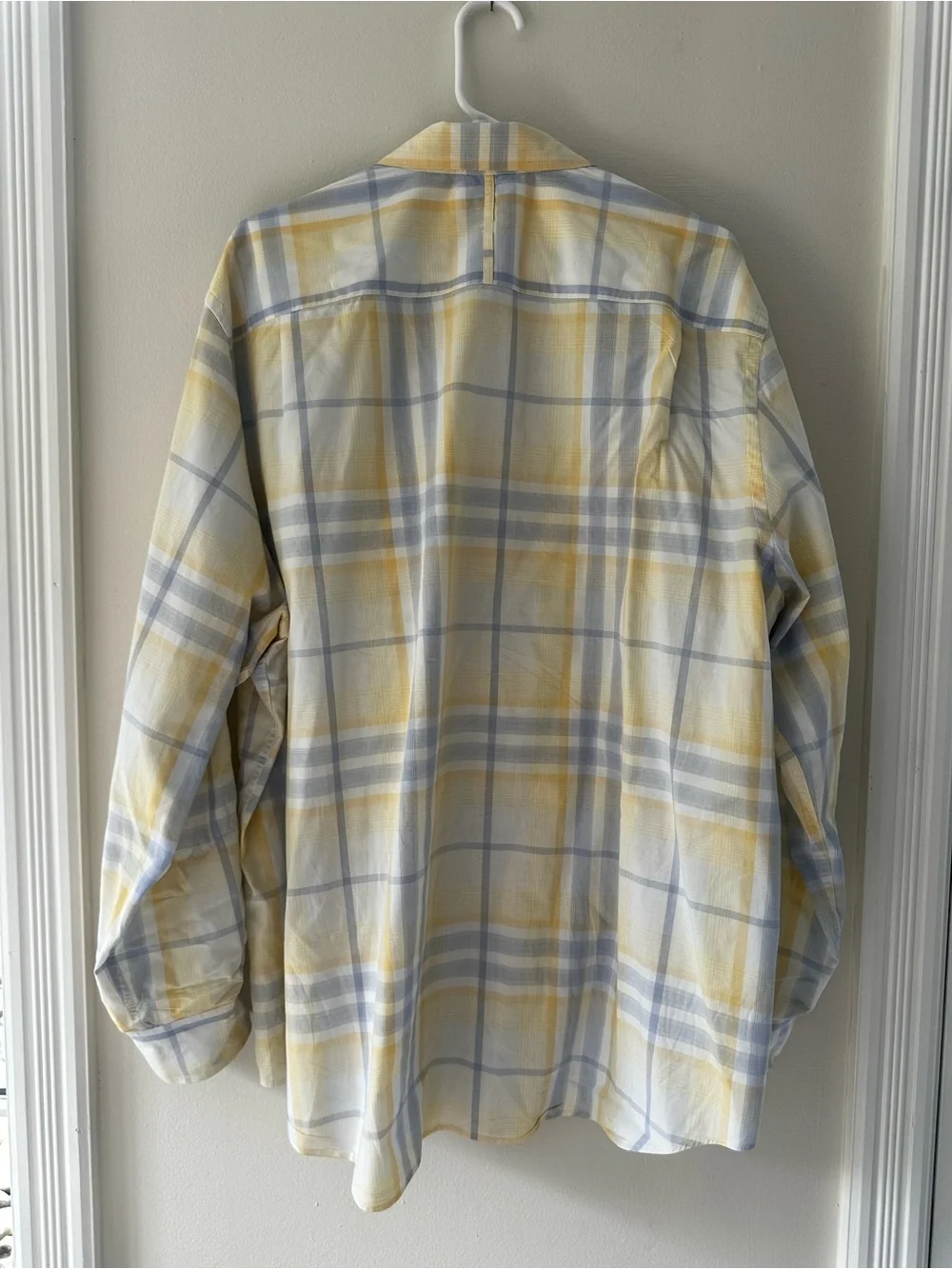 Banana Republic Men's Plaid Button-Down Shirt - Yellow & Light Blue